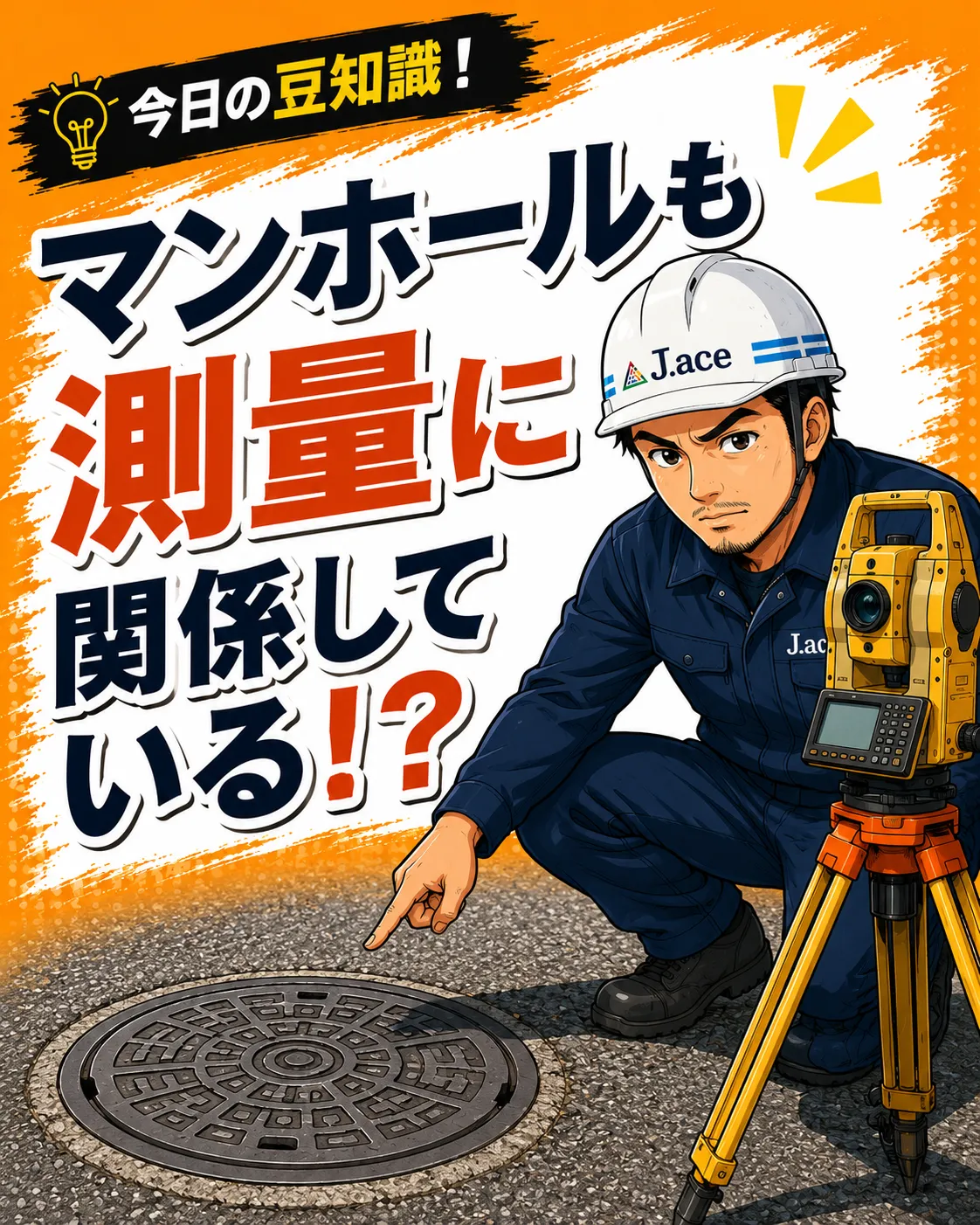 マンホールも測量に関係している！？