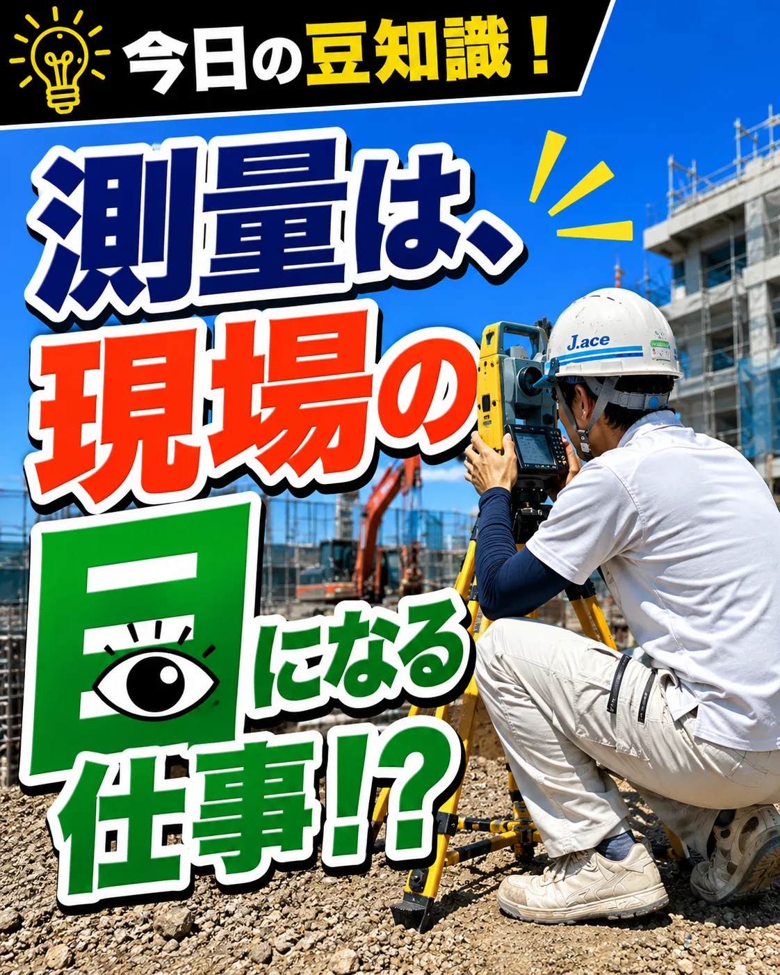 測量は、現場の''目''になる仕事！？